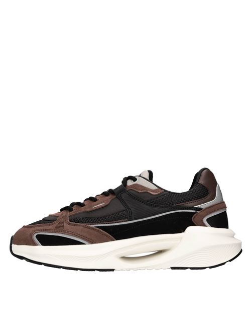 Sneakers in pelle e tessuto D.A.T.E. | VELA COLOREDMARRONE-NERO